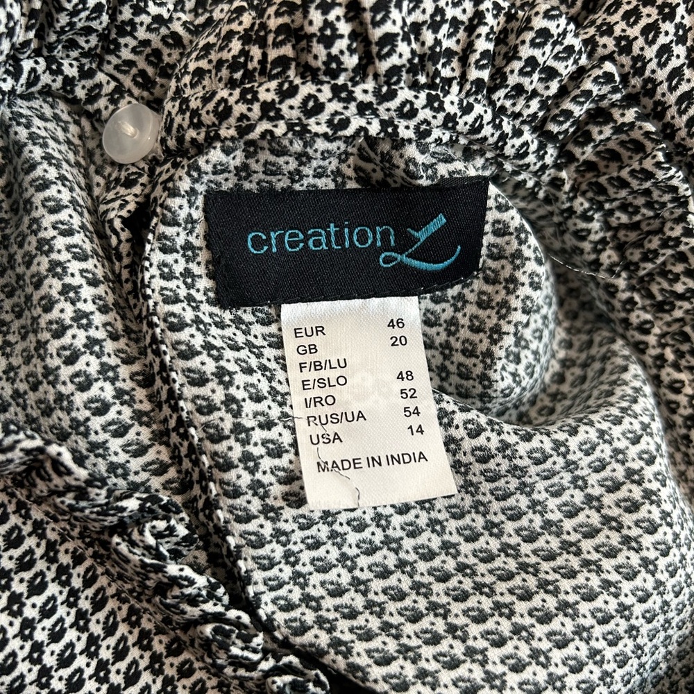 Creation‎ blouse mock neck size 14 key hole - Picture 3 of 8